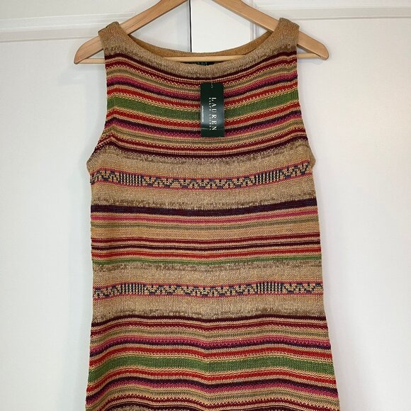 Ralph Lauren Multicolor Striped Midi Dress - Picture 2 of 11